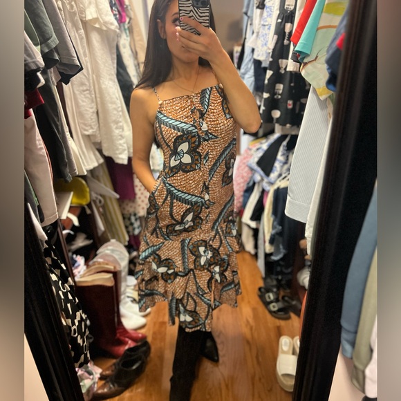 Figue Marina Shell Embellished Printed Cotton Dress XS - Picture 10 of 10